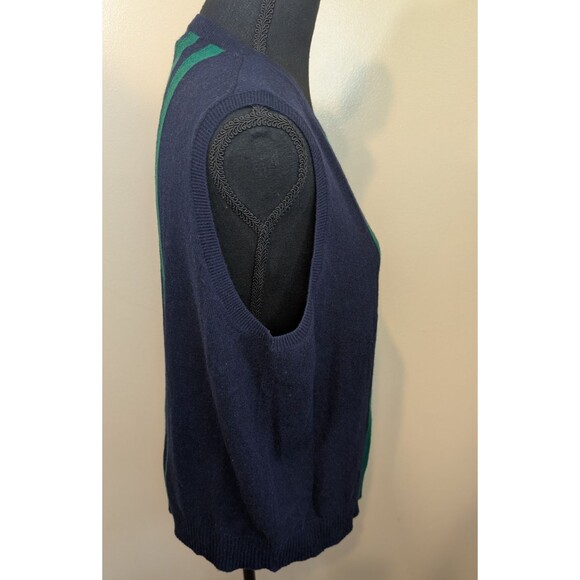 J. Crew Collection Women Sweater Top Italian Cashmere Striped Crew Neck Size XL - Picture 3 of 8